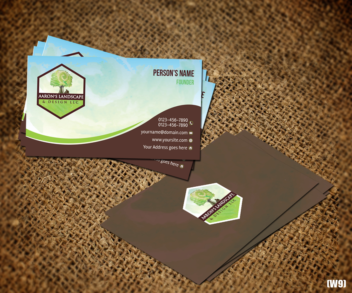 Serious Masculine Landscape Business Card Design For No Text By Business Card Design By Designanddevelopment For Aaron S Landscape And Llc 18002533