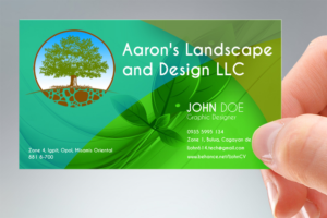 Business Card Design by Ljohn for Aaron's Landscape and Design LLC  | Design #18010057
