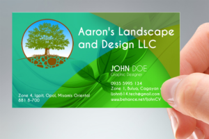 Business Card Design by Ljohn for Aaron's Landscape and Design LLC  | Design: #18018355