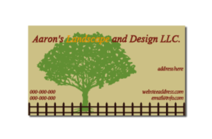 Visitenkarten-Design von Shaza Albero für Aaron's Landscape and Design LLC  | Design: #18016896