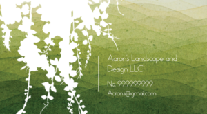 Business Card Design by areejm.a996 for Aaron's Landscape and Design LLC  | Design: #18017851