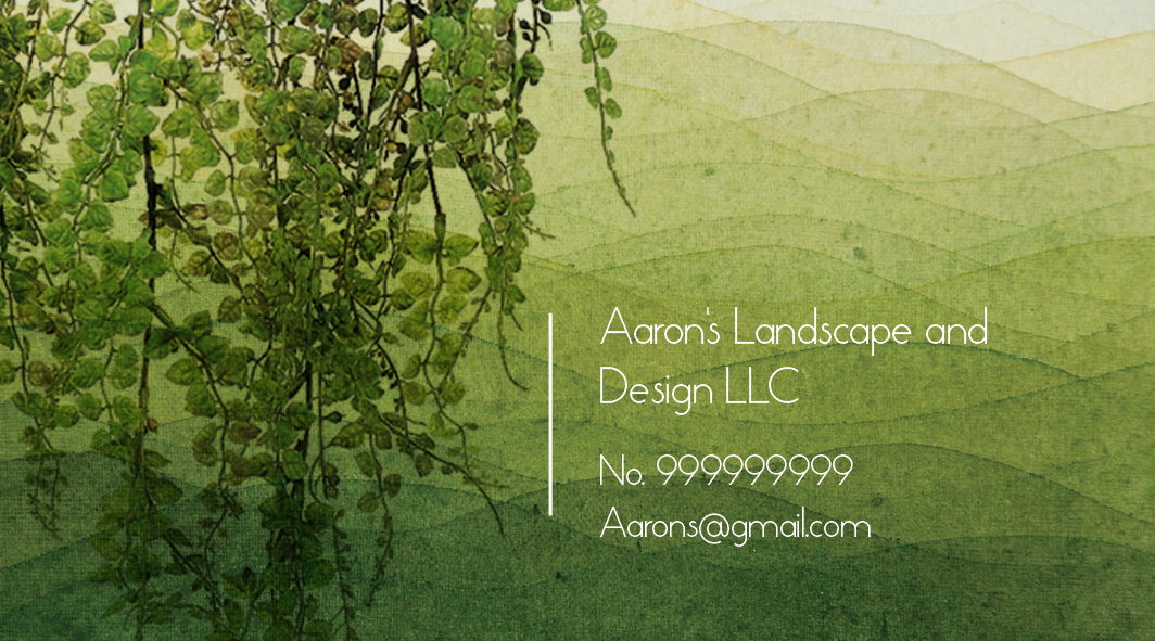 Business Card Design by areejm.a996 for Aaron's Landscape and Design LLC  | Design #18017862