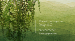 Business Card Design by areejm.a996 for Aaron's Landscape and Design LLC  | Design: #18017862