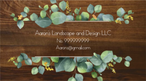 Business Card Design by areejm.a996 for Aaron's Landscape and Design LLC  | Design: #18017892