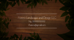 Business Card Design by areejm.a996 for Aaron's Landscape and Design LLC  | Design: #18017936