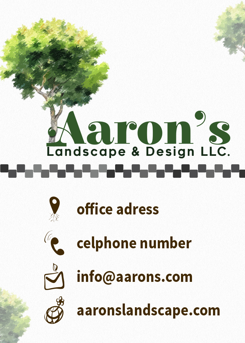 Business Card Design by klajdesign for Aaron's Landscape and Design LLC  | Design #18048639