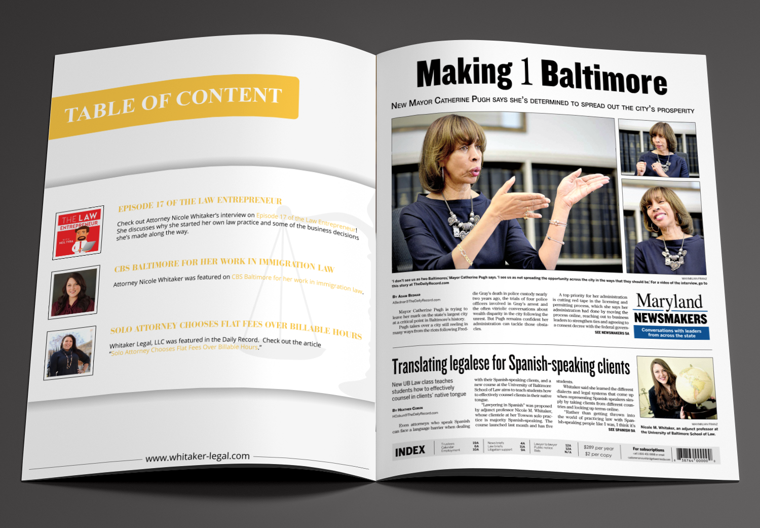 Catalogue Design by HamzaMalik for Whitaker Legal, LLC | Design #18003862