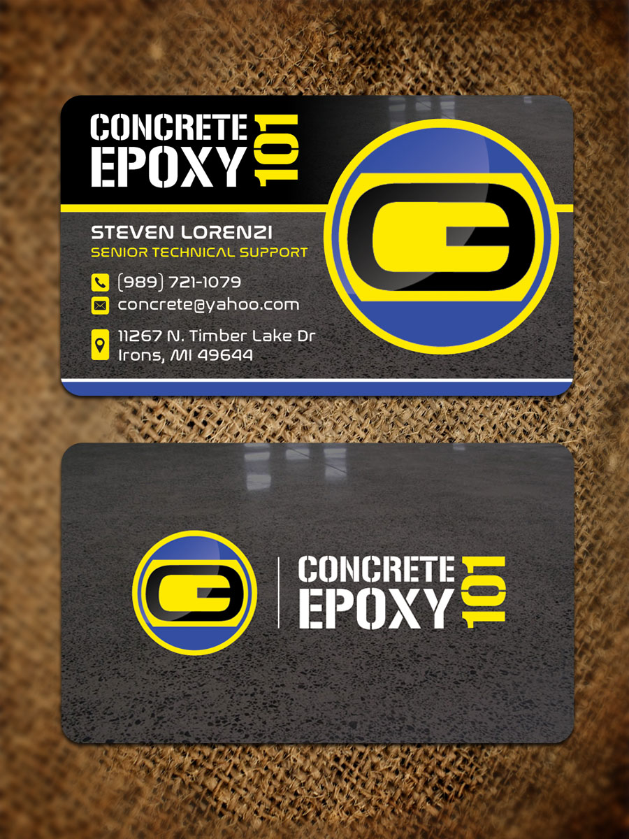 Business Card Design by Sandaruwan for concrete epoxy 101 | Design #17970665