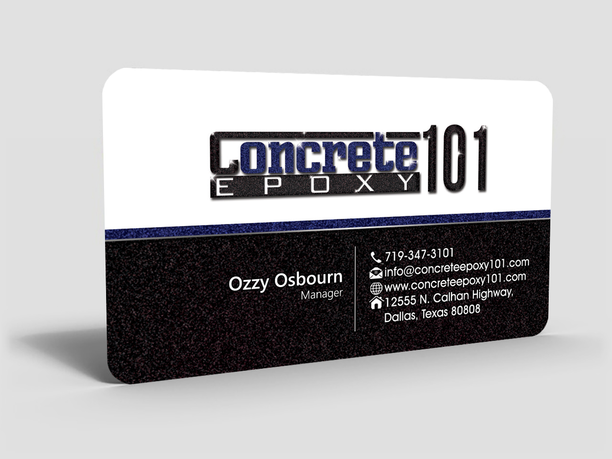 Business Card Design by Hardcore Design for concrete epoxy 101 | Design #17968233