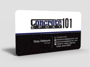 Business Card Design by Hardcore Design for concrete epoxy 101 | Design: #17968233