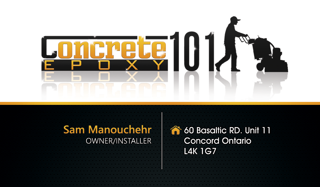 Business Card Design by Hardcore Design for concrete epoxy 101 | Design #18045813