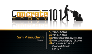 Business Card Design by Hardcore Design for concrete epoxy 101 | Design: #18055894