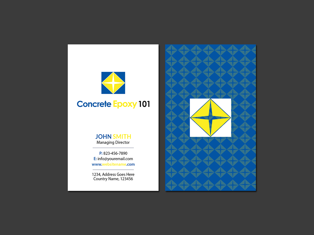 Business Card Design by Creations Box 2015 for concrete epoxy 101 | Design #17975041