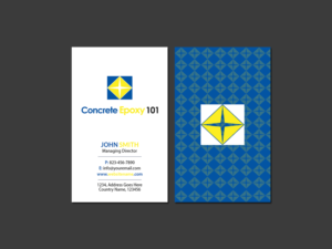 Business Card Design by Creations Box 2015 for concrete epoxy 101 | Design: #17975041