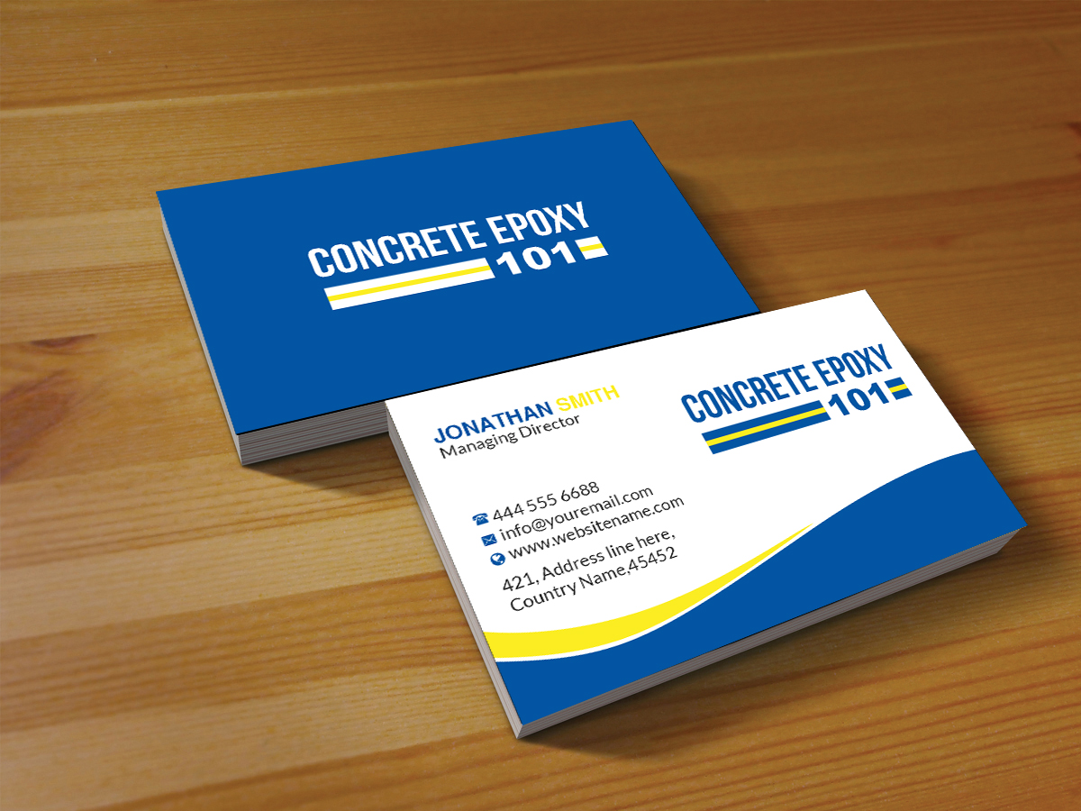 Design de Carte de Visite par Creations Box 2015 pour concrete epoxy 101 | Design #17975045