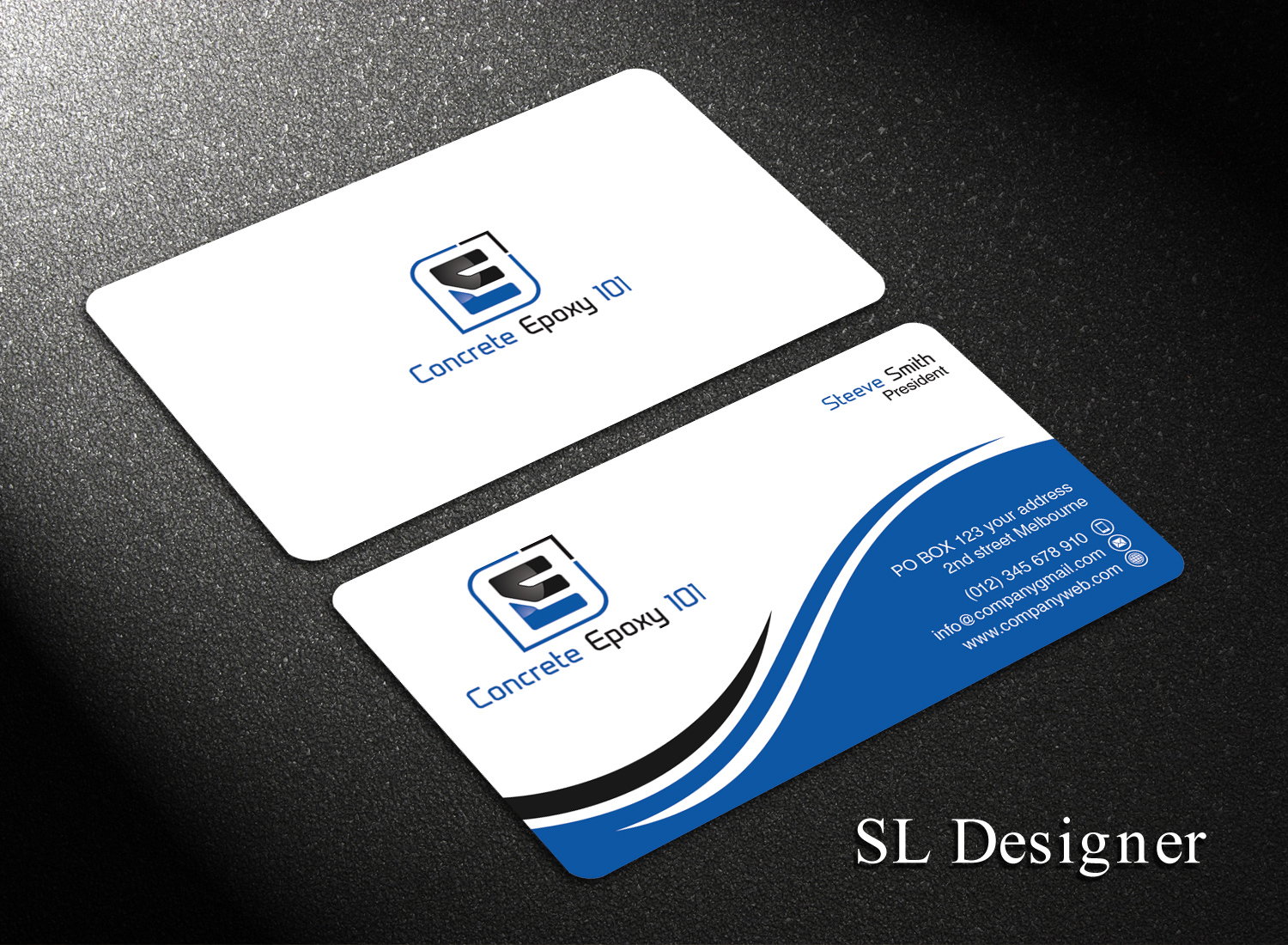 Business Card Design by SL Designer for concrete epoxy 101 | Design #17969314