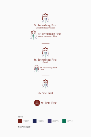 Design standards for Saint Petersburg First United Methodist Church | Graphic Design by senja
