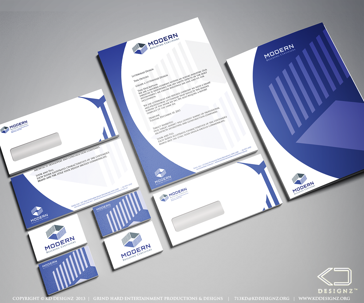 serious modern industry letterhead design for modern building professional letterhead design