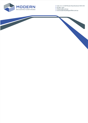 Diseño de Membrete por aashwiin para Modern Building Certifiers | Diseño: #2768329