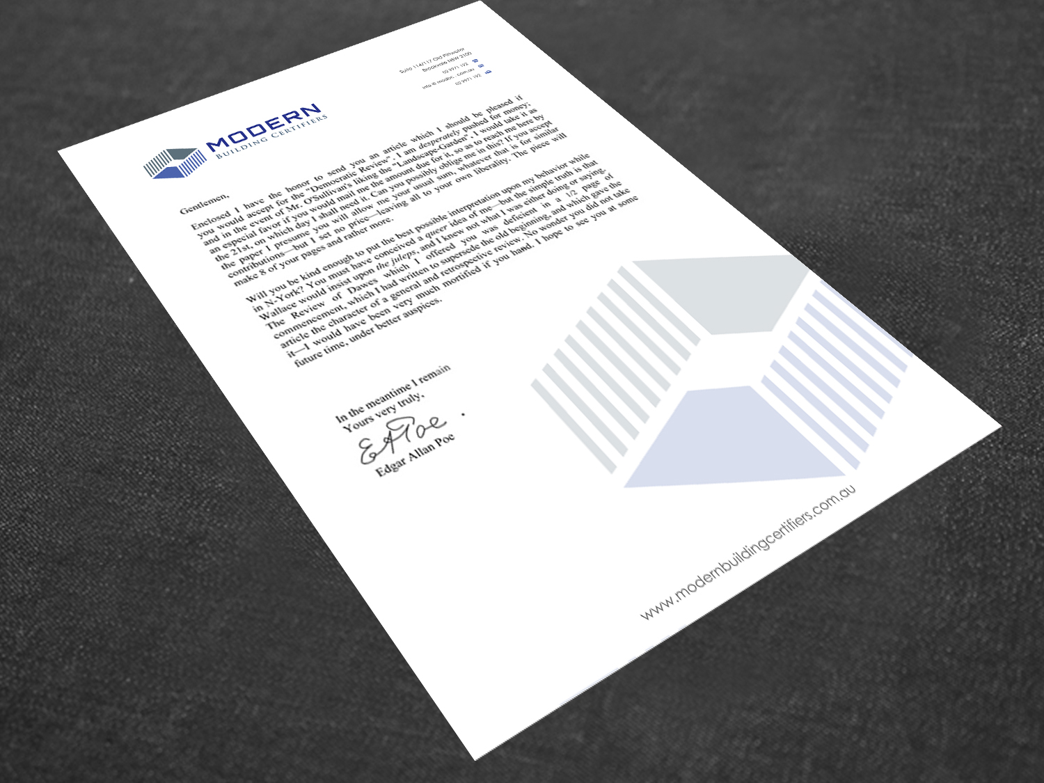 Letterhead Design by sandyago for Modern Building Certifiers | Design #2787845
