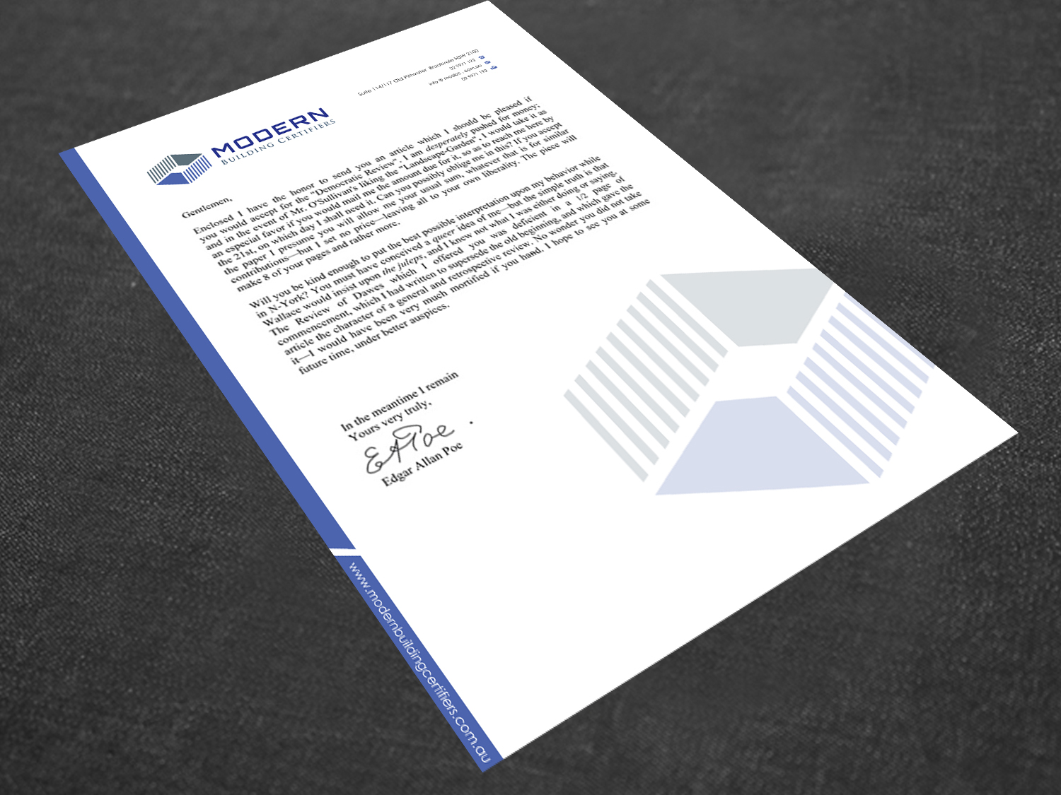 Letterhead Design by sandyago for Modern Building Certifiers | Design #2788031