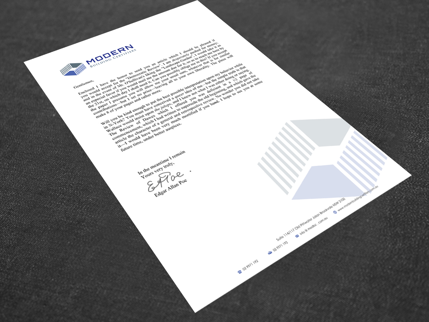 Letterhead Design by sandyago for Modern Building Certifiers | Design #2788034