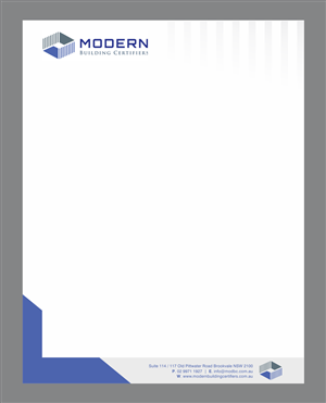 Diseño de Membrete por nng para Modern Building Certifiers | Diseño: #2782180