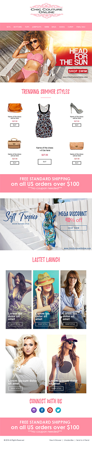 Design de Marketing Électronique par Expert Designer pour Chic Couture Online | Design #18008721