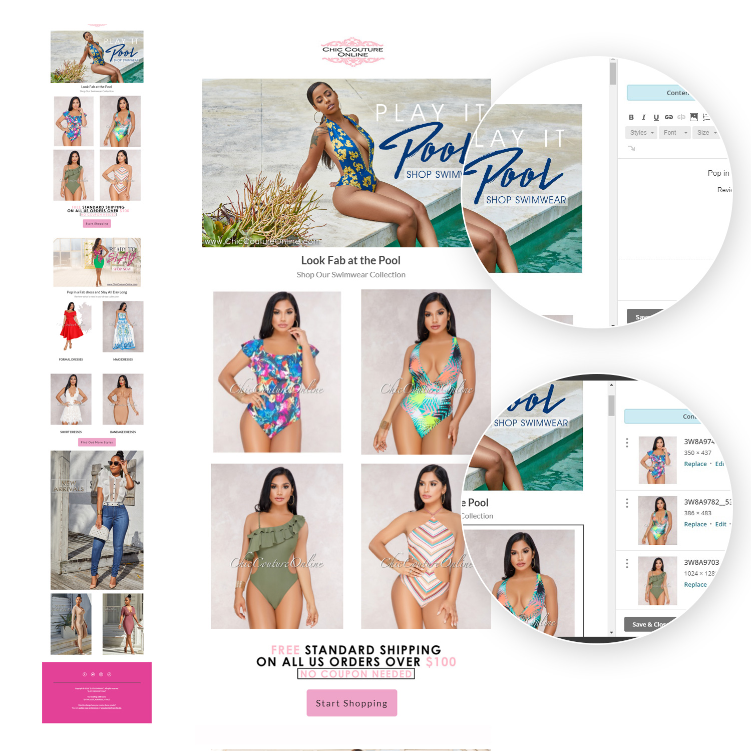 Email Marketing Design by Kristina Andonoff for Chic Couture Online | Design #17981878