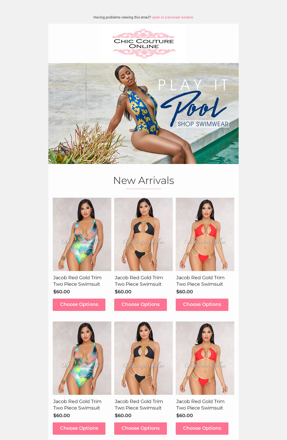 Email Marketing Design by karina Bertarione for Chic Couture Online | Design #17996802