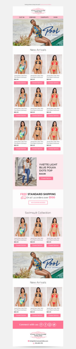 E-Mail Marketing-Design von karina Bertarione für Chic Couture Online | Design: #18008350