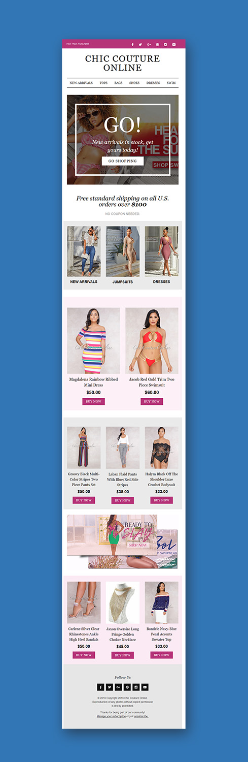 Email Marketing Design by Spydaman for Chic Couture Online | Design #18009101