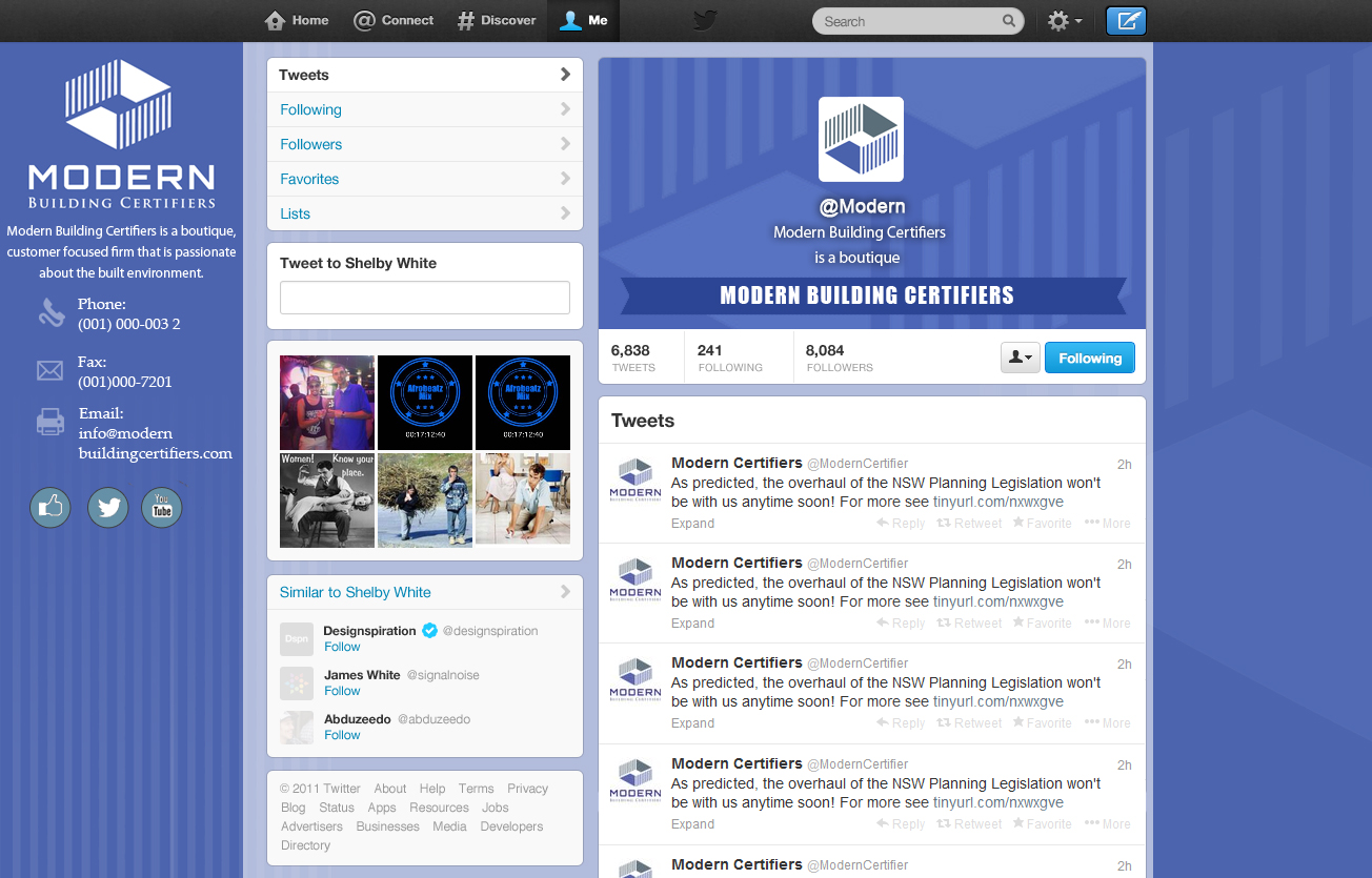 Design Twitter par Best Design Hub pour Modern Building Certifiers | Design #2768790