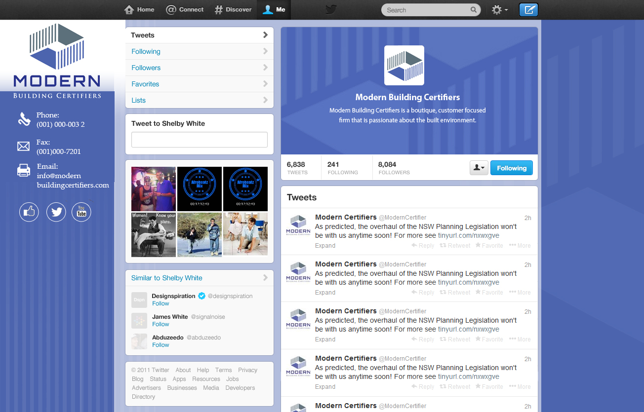 Twitter-Design von Best Design Hub für Modern Building Certifiers | Design #2789067