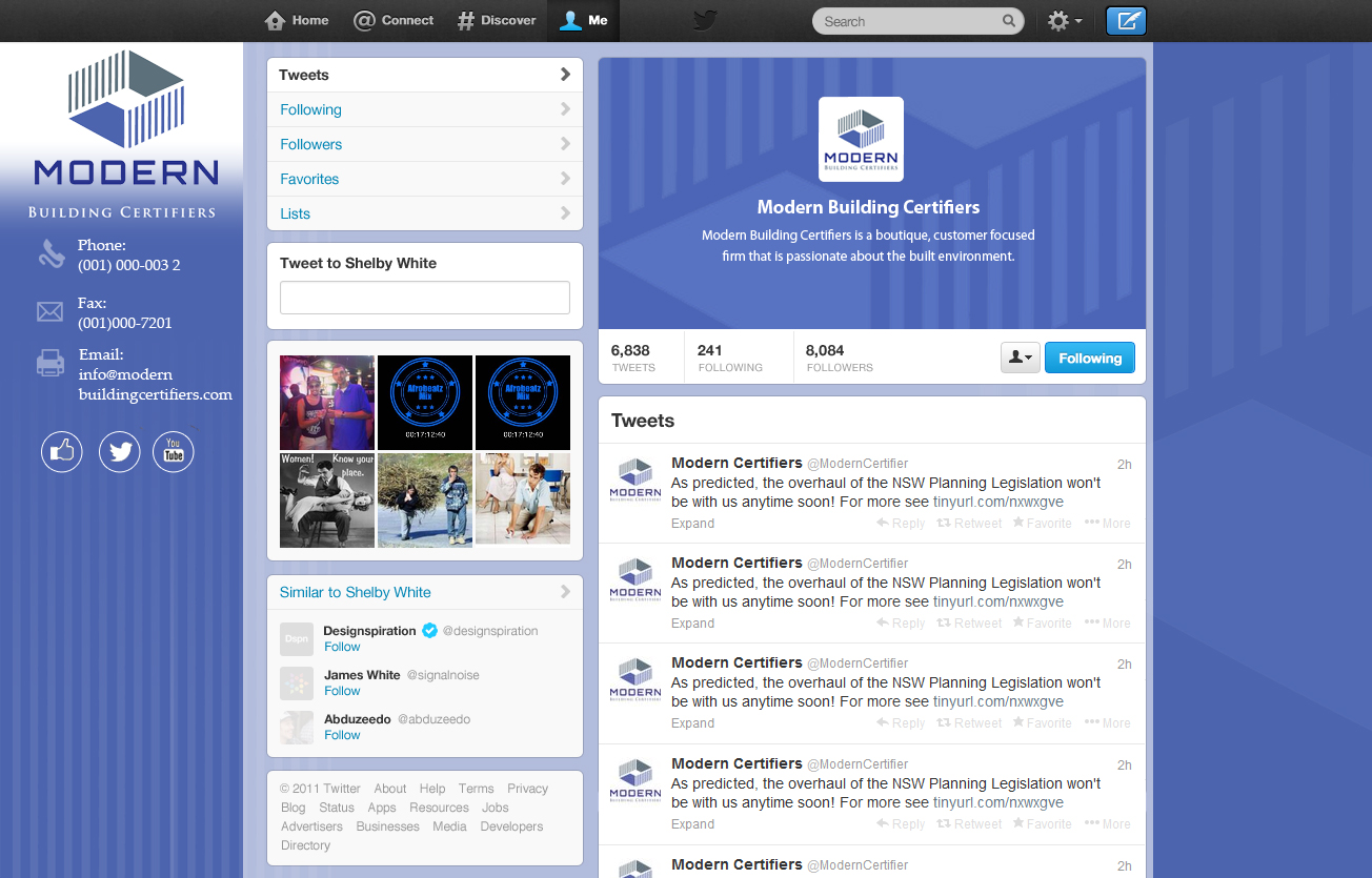 Twitter Design by Best Design Hub for Modern Building Certifiers | Design #2814512