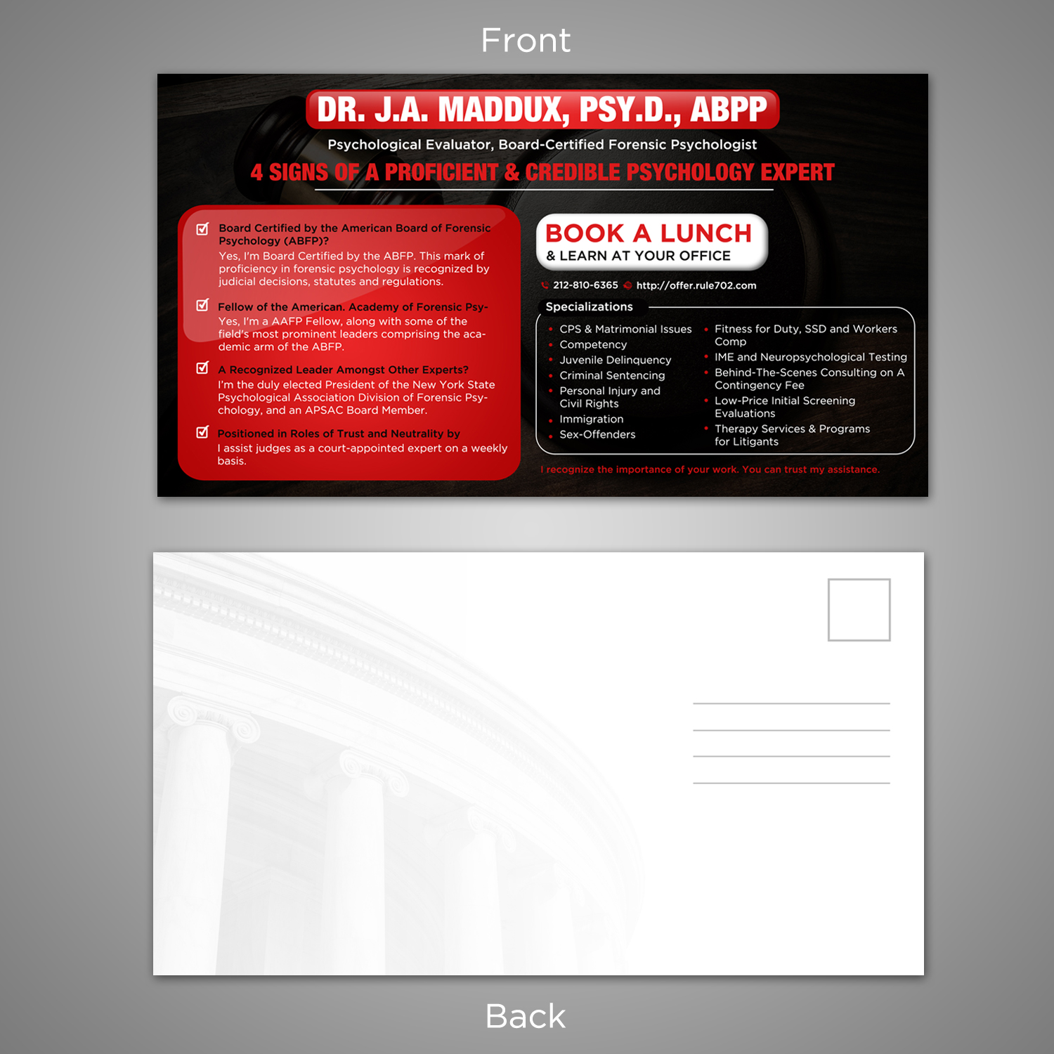 Postcard Design by creative.bugs for this project | Design #18098569