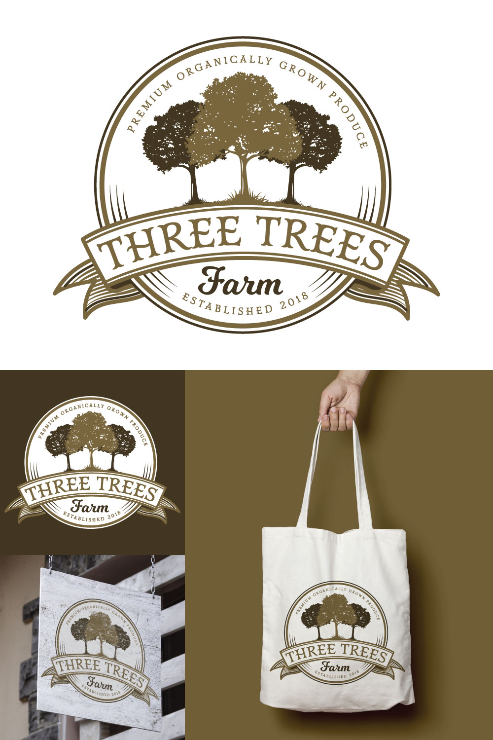 Logo Design by 91.kremena.petrova for Three Trees Farm | Design #17970699