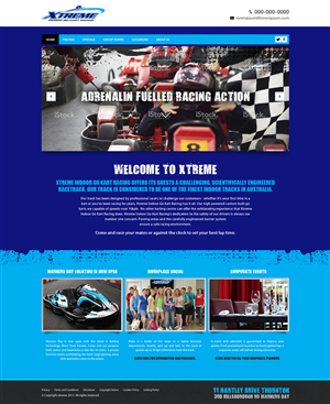 Web Design by Latest Design Ideas for Xtreme Indoor Go Kart Racing Pty Ltd | Design: #2897221
