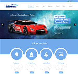 Web Design par Tariq Shamim pour Xtreme Indoor Go Kart Racing Pty Ltd | Design #2782459