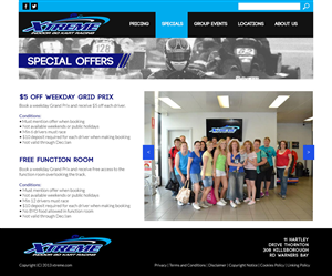 Web Design par Visualland pour Xtreme Indoor Go Kart Racing Pty Ltd | Design #2839489