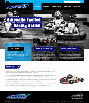 Diseño Web por Visualland para Xtreme Indoor Go Kart Racing Pty Ltd | Diseño: #2839524