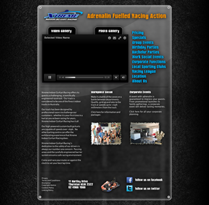 Web Design par tland pour Xtreme Indoor Go Kart Racing Pty Ltd | Design #2817764