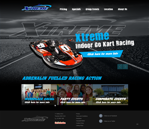 Diseño Web por pb para Xtreme Indoor Go Kart Racing Pty Ltd | Diseño: #2814267