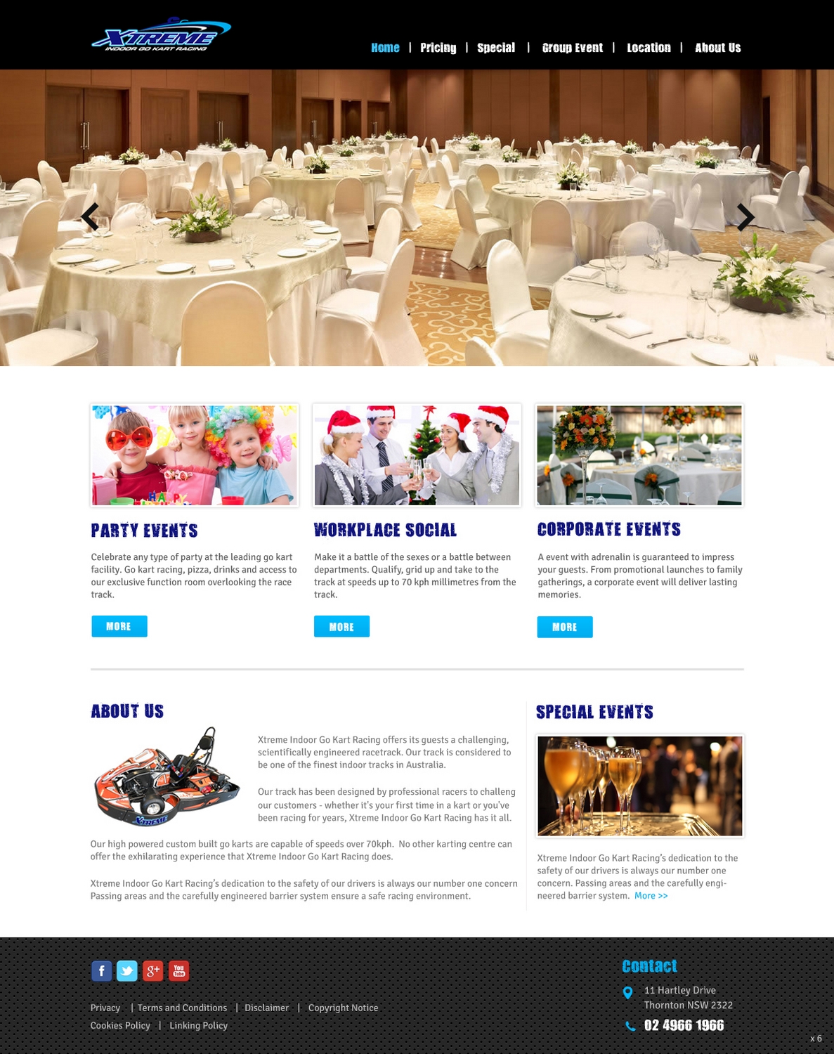 Web Design by pb for Xtreme Indoor Go Kart Racing Pty Ltd | Design #2814278