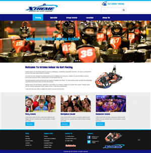 Diseño Web por pb para Xtreme Indoor Go Kart Racing Pty Ltd | Diseño: #2830616