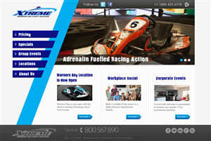 Diseño Web por Creative X Designs para Xtreme Indoor Go Kart Racing Pty Ltd | Diseño: #2868716