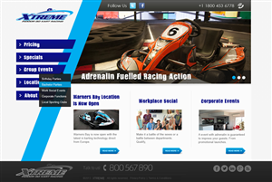 Diseño Web por Creative X Designs para Xtreme Indoor Go Kart Racing Pty Ltd | Diseño: #3082384