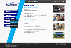 Diseño Web por Creative X Designs para Xtreme Indoor Go Kart Racing Pty Ltd | Diseño: #3162313