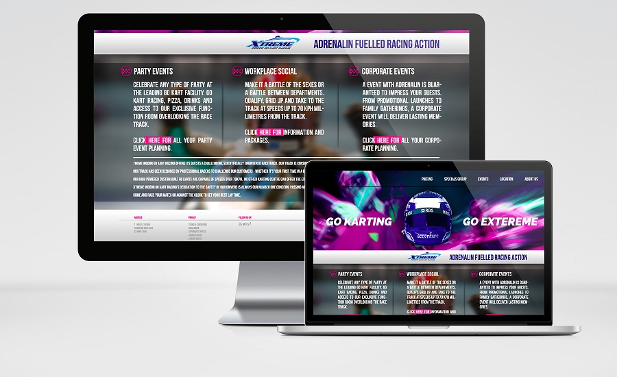 Diseño Web por 9tnine para Xtreme Indoor Go Kart Racing Pty Ltd | Diseño #2803826