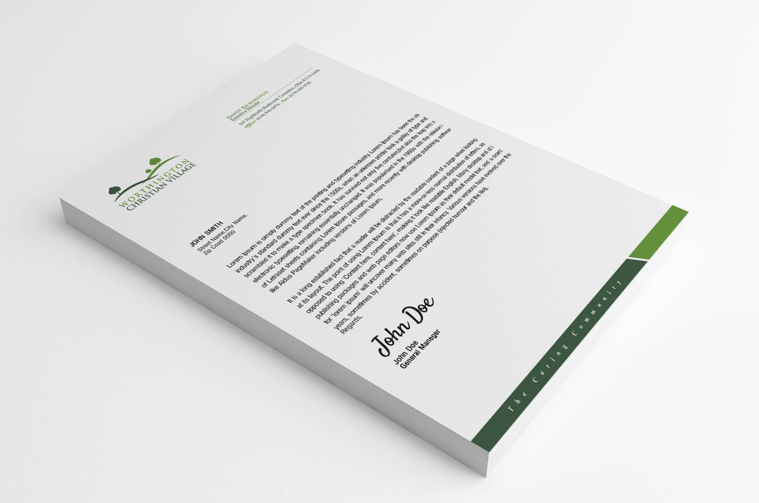 Stationery Design by SL Designer for Worthington Christian Village | Design #17976751